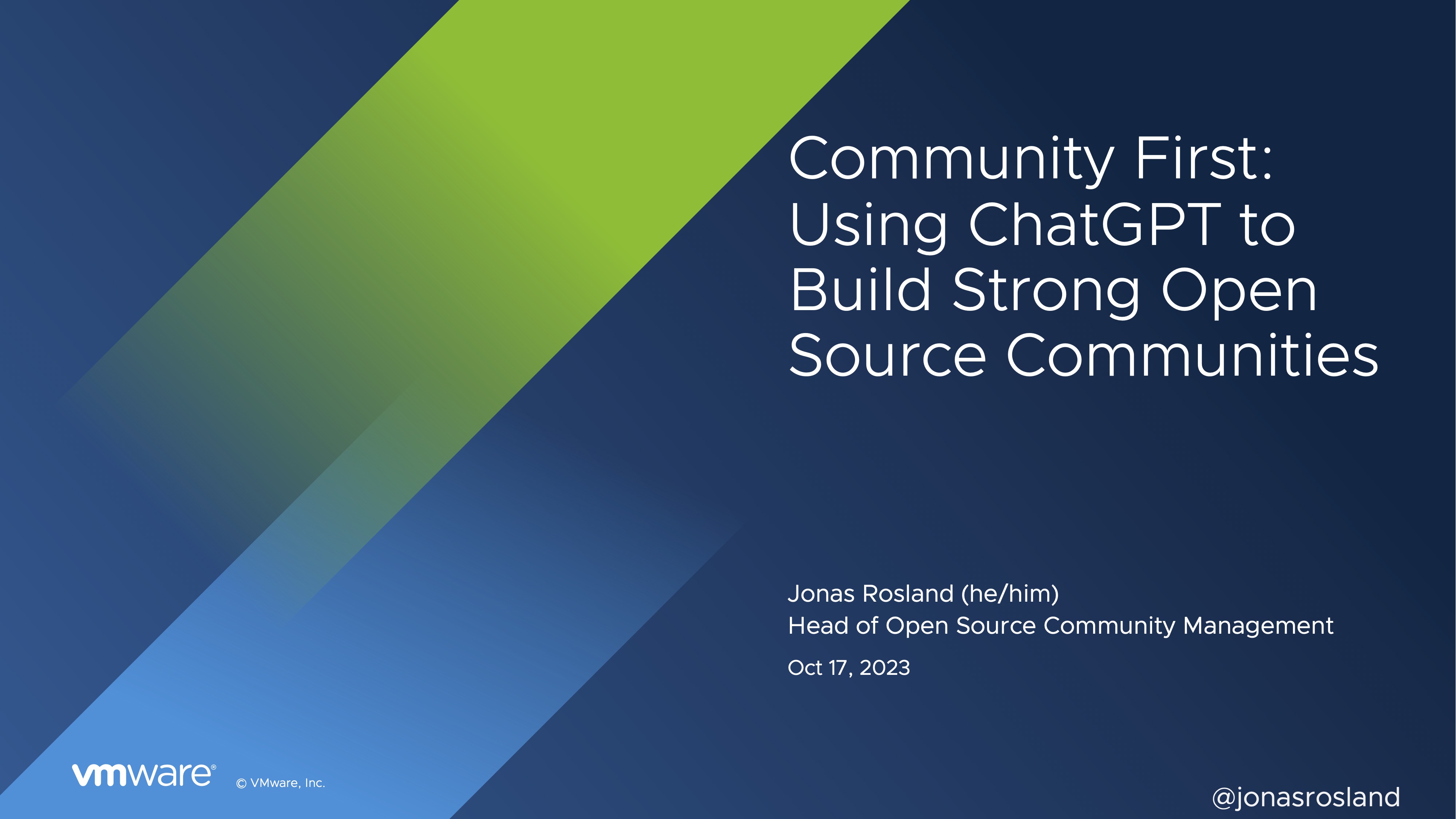 Community First: Using ChatGPT to Build Strong Open Source Communities presentation