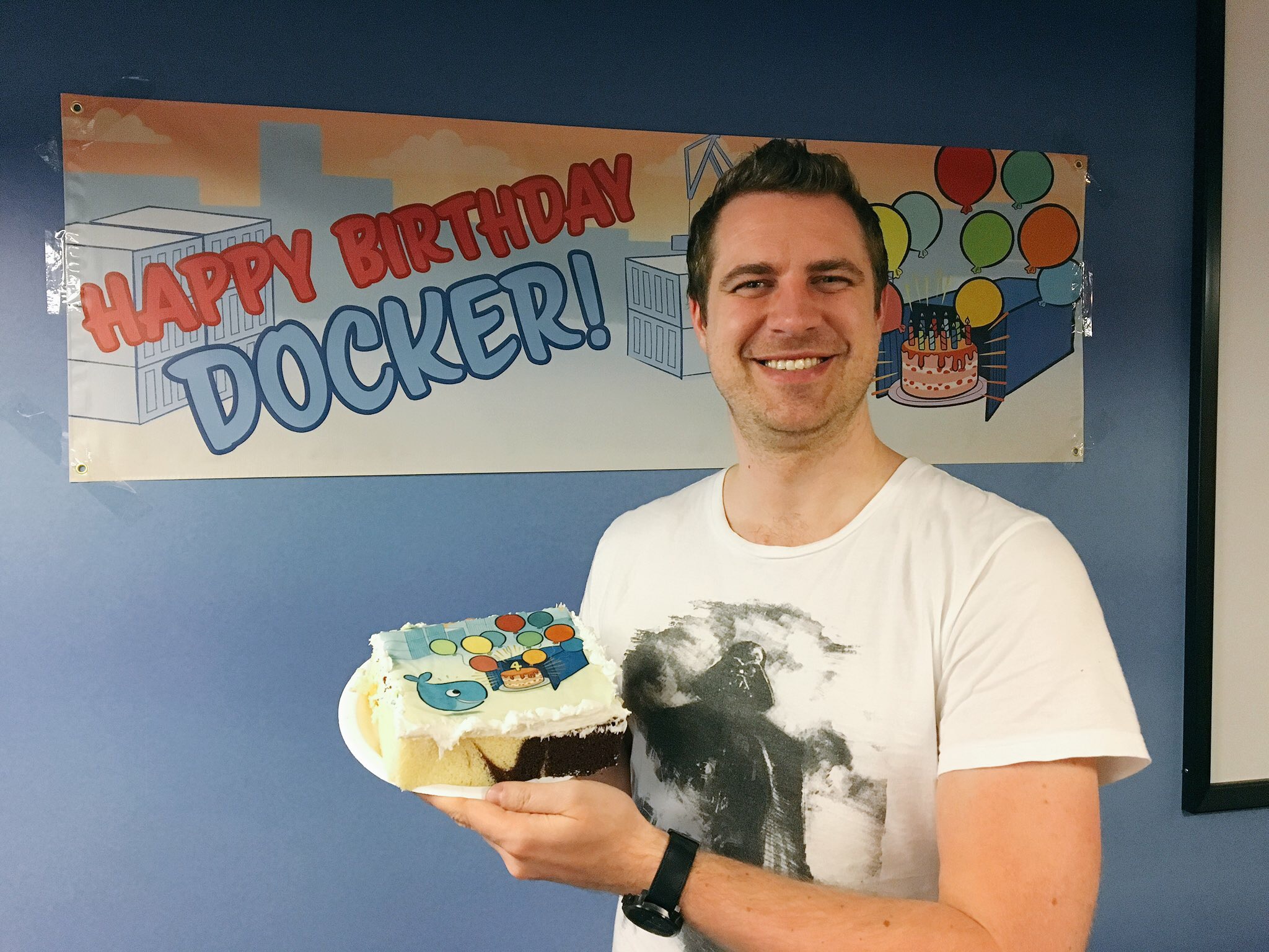 Docker Birthday Cake Slice